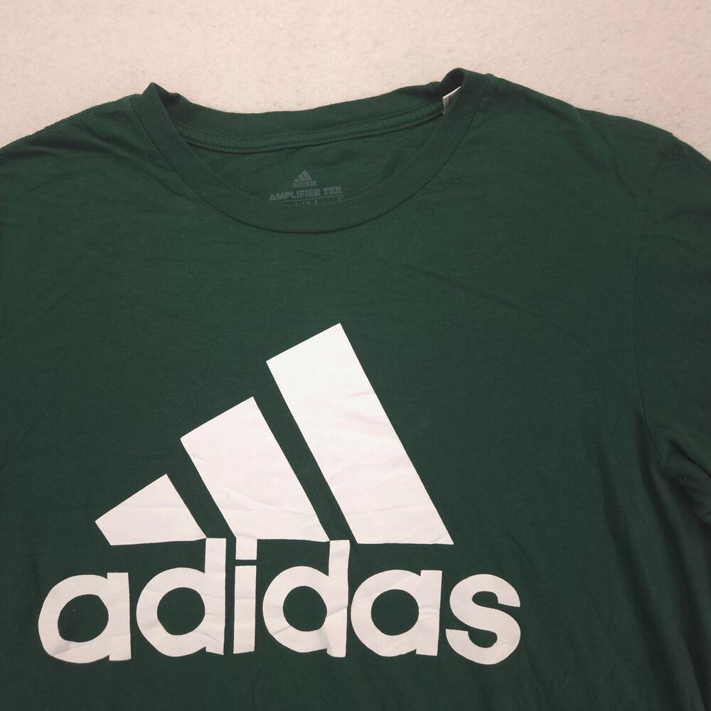 Adidas Casual Crew Neck Short Sleeve Graphic T Shirt Mens Size M Green 16293